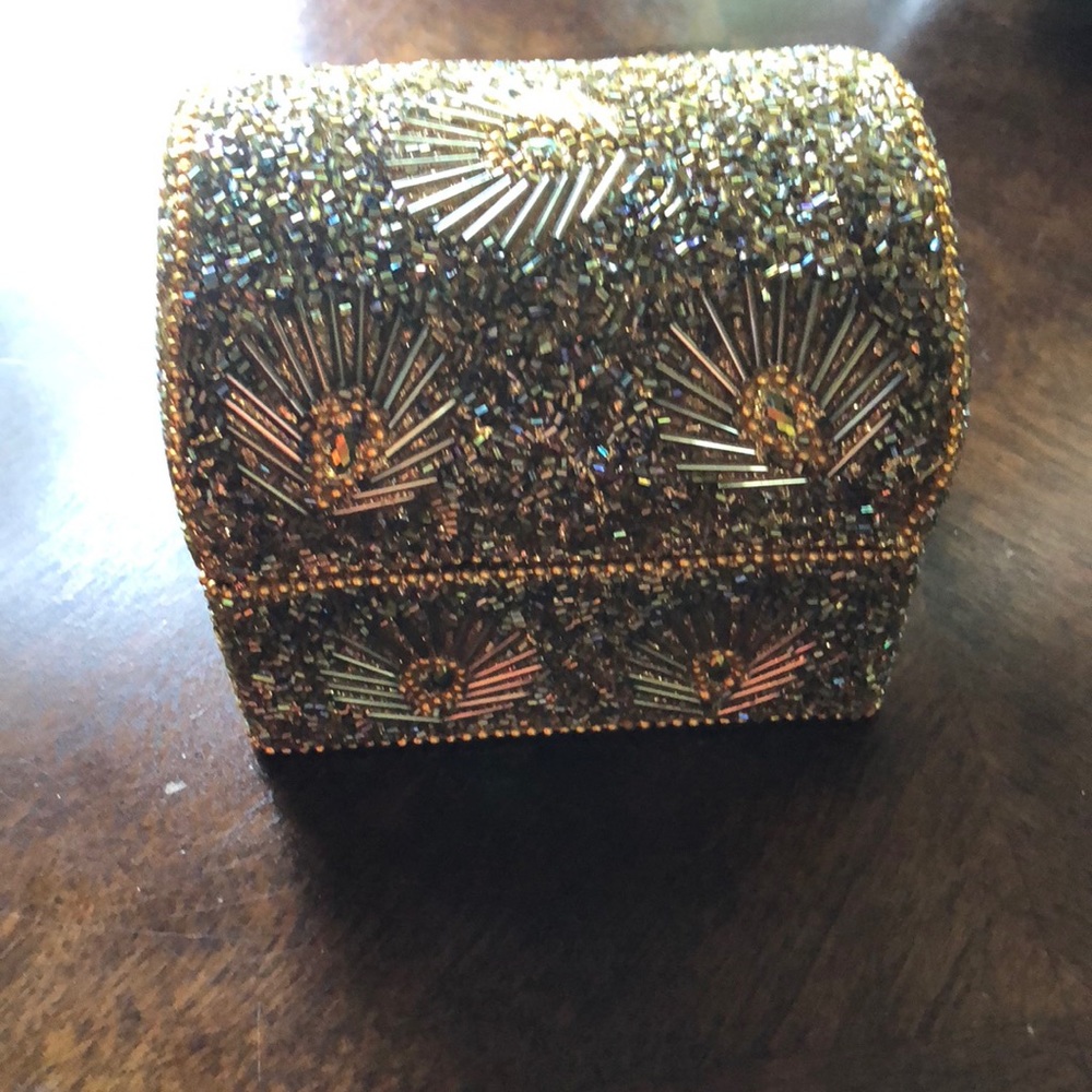 Gold beaded chest